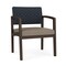 Lesro Lenox Wood Wide Guest Chair Wood Frame, Mocha, RS Night Sky Back, MD Farro Seat LW1201 - alternate 1